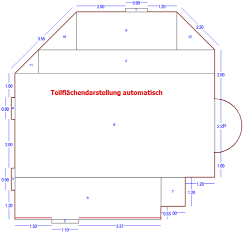 Automatische Teilflchendarstellung